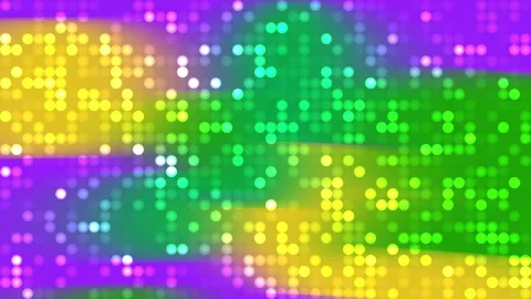 Mardi gras decorations blurred pattern of colorful circles. Stockbeeldmateriaal 301390655