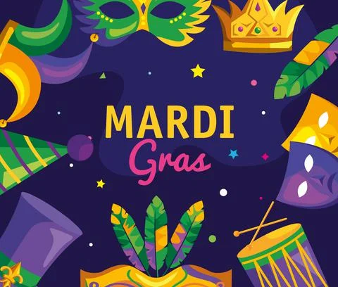 Mardi gras decorative frame Stock-Illustration