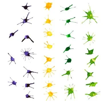 Mardi gras design elements. watercolor blots. Stock Illustration