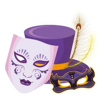 Mardi gras elements Stock Illustration
