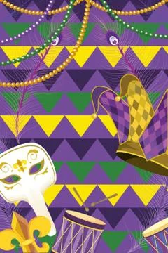 Mardi gras elements Stock Illustration