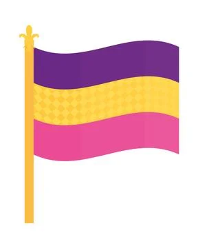 Mardi gras flag Stock-Illustration