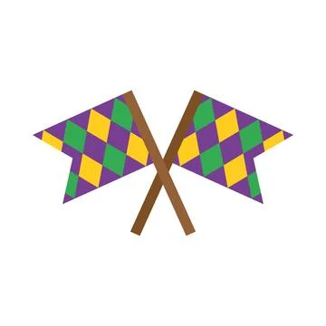 Mardi gras flags design Stock-Illustration