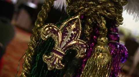 Mardi Gras fleur de lis Video stock 34276105
