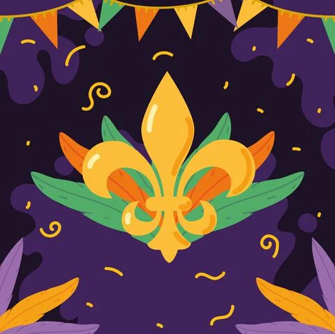 Mardi gras fleur de lis Stock-Illustration
