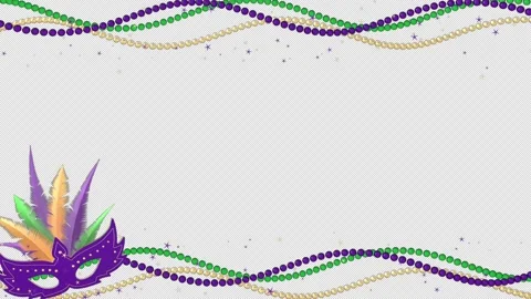 Mardi Gras frame on a seamless loop Stock Footage 233831895