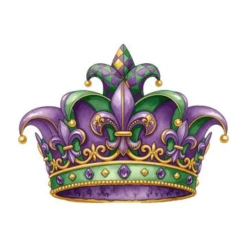 Mardi Gras Jester Crown Vector Stock Illustration