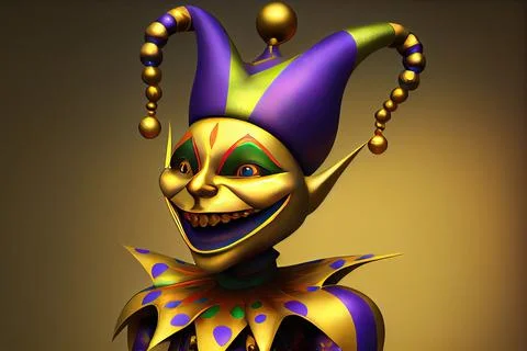 Mardi Gras Jester Stock Illustration