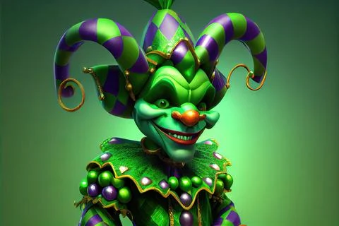 Mardi Gras Jester Stock Illustration