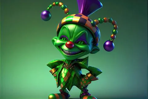 Mardi Gras Jester Stock Illustration