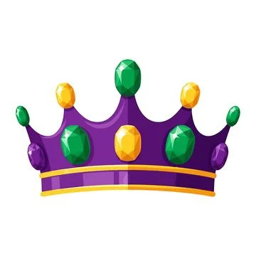 Mardi Gras King Crown Vector Illustration Stock Illustration