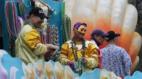 Mardi Gras Large Throw Stock Footage 21939497