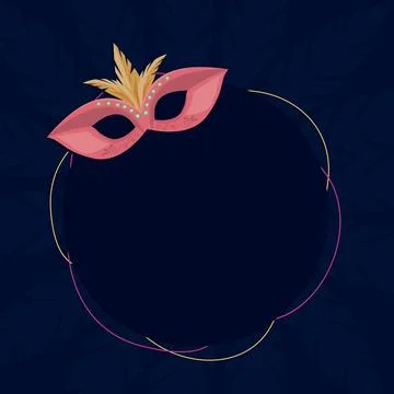Mardi gras mask in frame Stock-Illustration