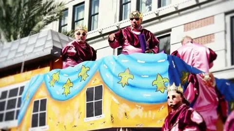 Mardi Gras Parade 2399 Stock Footage