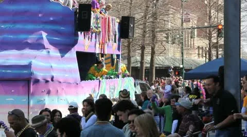 Mardi Gras Parade Float 05 Stock Footage 10794790