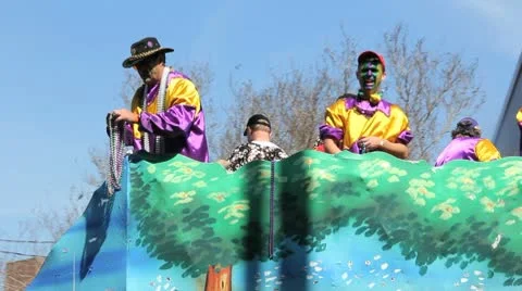 Mardi Gras Parade Float 06 Stock Footage