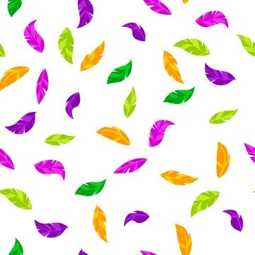 Mardi Gras party seamless pattern with feathers. Carnival illustration for .. Illustrazione stock
