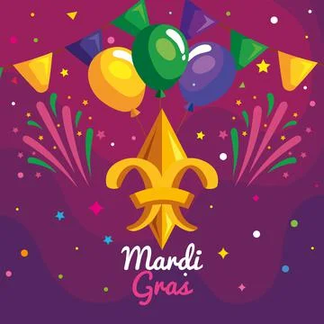 Mardi gras postcard Stock-Illustration