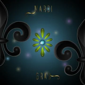 Mardi gras poster Stock Illustration