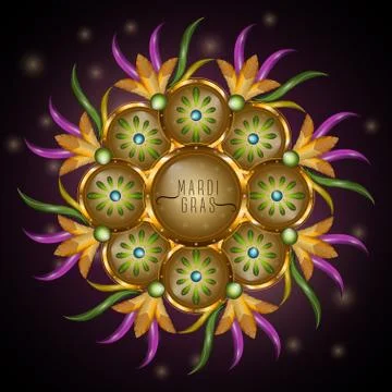 Mardi gras poster Stock Illustration