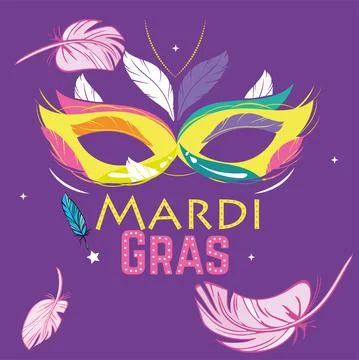 Mardi gras poster Stock Illustration