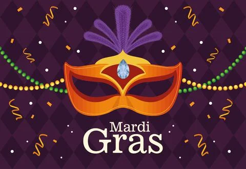 Mardi gras poster Stockillustratie