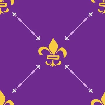 Mardi Gras seamless pattern vector illustration. Hand drawn sketched doodle H Stock Illustration