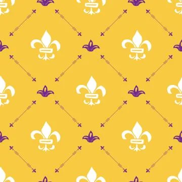 Mardi Gras seamless pattern vector illustration. Hand drawn sketched doodle H Stock Illustration