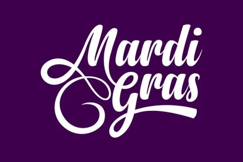 Mardi Gras text Stock Illustration