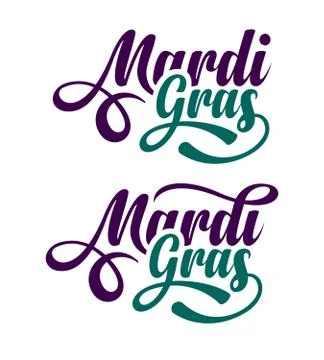 Mardi Gras text Stock Illustration