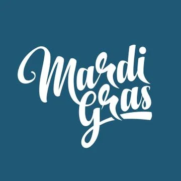 Mardi Gras text Stock Illustration