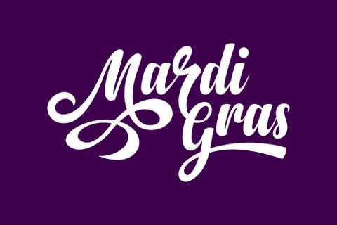 Mardi Gras text Stock Illustration