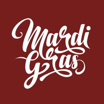 Mardi Gras text Stock Illustration