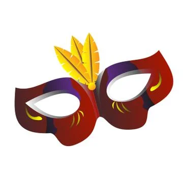 Mardi Gras theater mask icon Stock Illustration