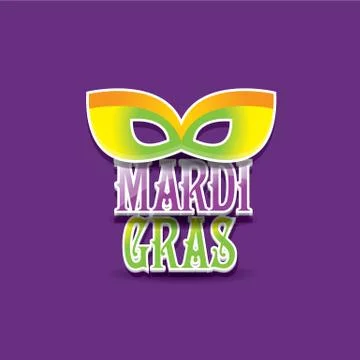 Mardi gras vector background with mask and text Stock-Illustration