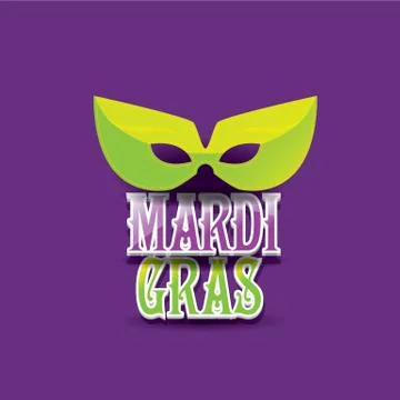 Mardi gras vector background with mask and text Stock-Illustration