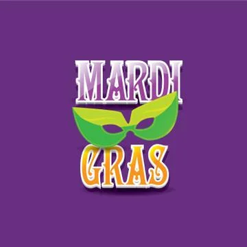 Mardi gras vector background with mask and text Stock-Illustration