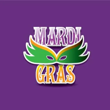Mardi gras vector background with mask and text Stock-Illustration
