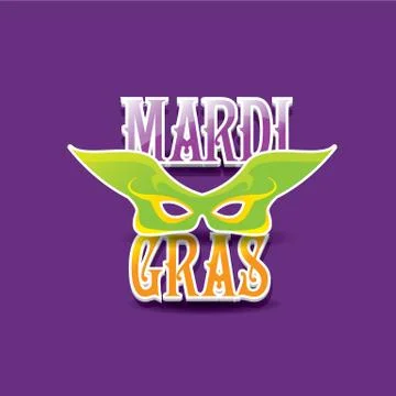 Mardi gras vector background with mask and text Stock-Illustration