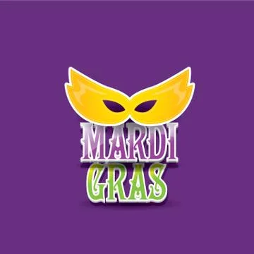 Mardi gras vector background with mask and text 库存插图