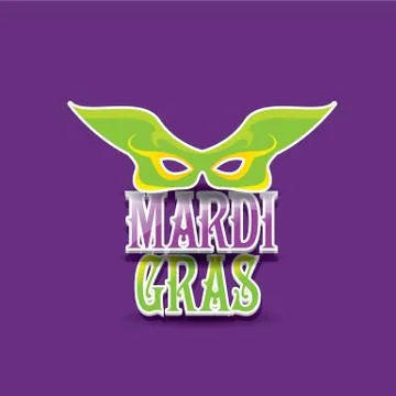 Mardi gras vector background with mask and text Stock-Illustration