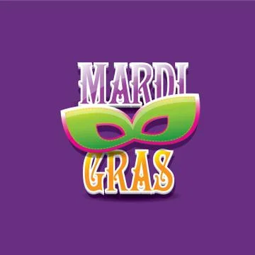 Mardi gras vector background with mask and text Illustrazione stock