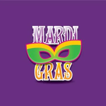 Mardi gras vector background with mask and text Stock-Illustration