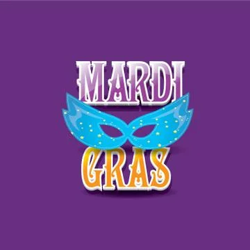 Mardi gras vector background with mask and text Stock-Illustration