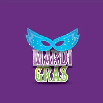 Mardi gras vector background with mask and text Stock-Illustration