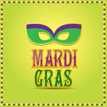 Mardi gras vector background with mask and text Stock-Illustration