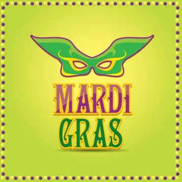 Mardi gras vector background with mask and text Stock-Illustration