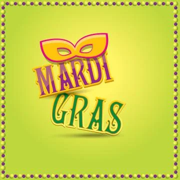Mardi gras vector background with mask and text Stock-Illustration