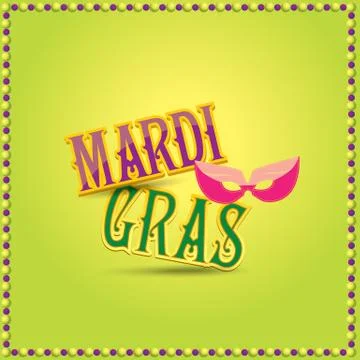 Mardi gras vector background with mask and text Stock-Illustration