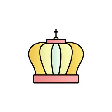 Mardi gras,crown color gradient vector icon Stock Illustration